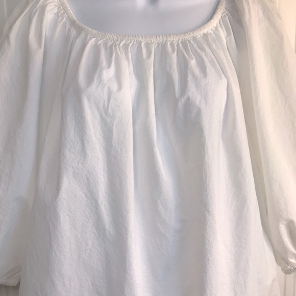 🔴 4/$15 H&M off-white cotton peasant lightweight top blouse size S in EUC - Picture 8 of 14